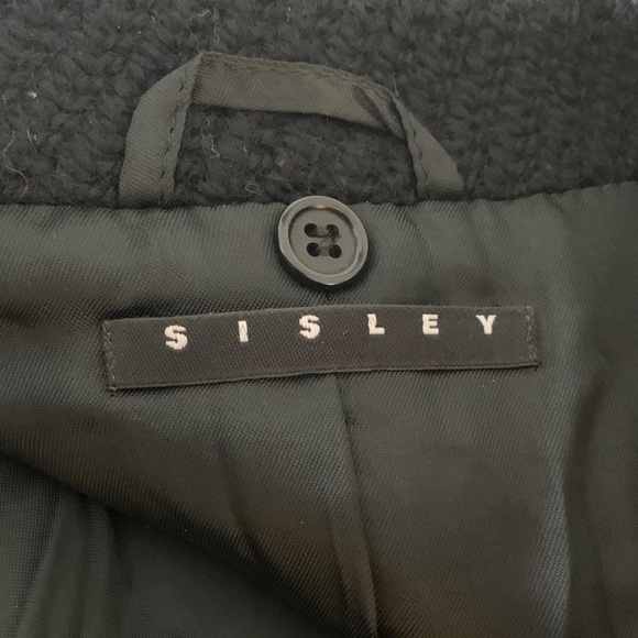 Sisley Textured Black Trench Coat - Picture 3 of 5
